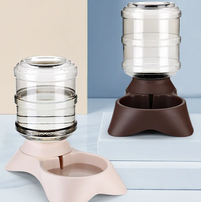 Pet Feeder And Waterer Cat Dog Gravity Food Bowl Set 3.8 L With 1 Water Dispenser