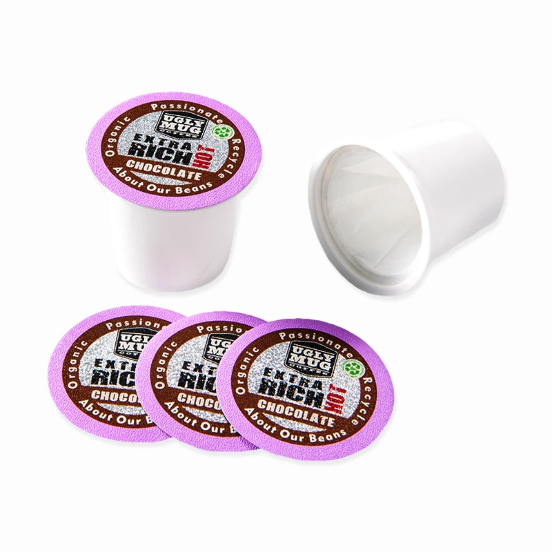 Disposable Personalized Empty Coffee Aluminum Foil K CUP Capsules With Logo Printed Packaging