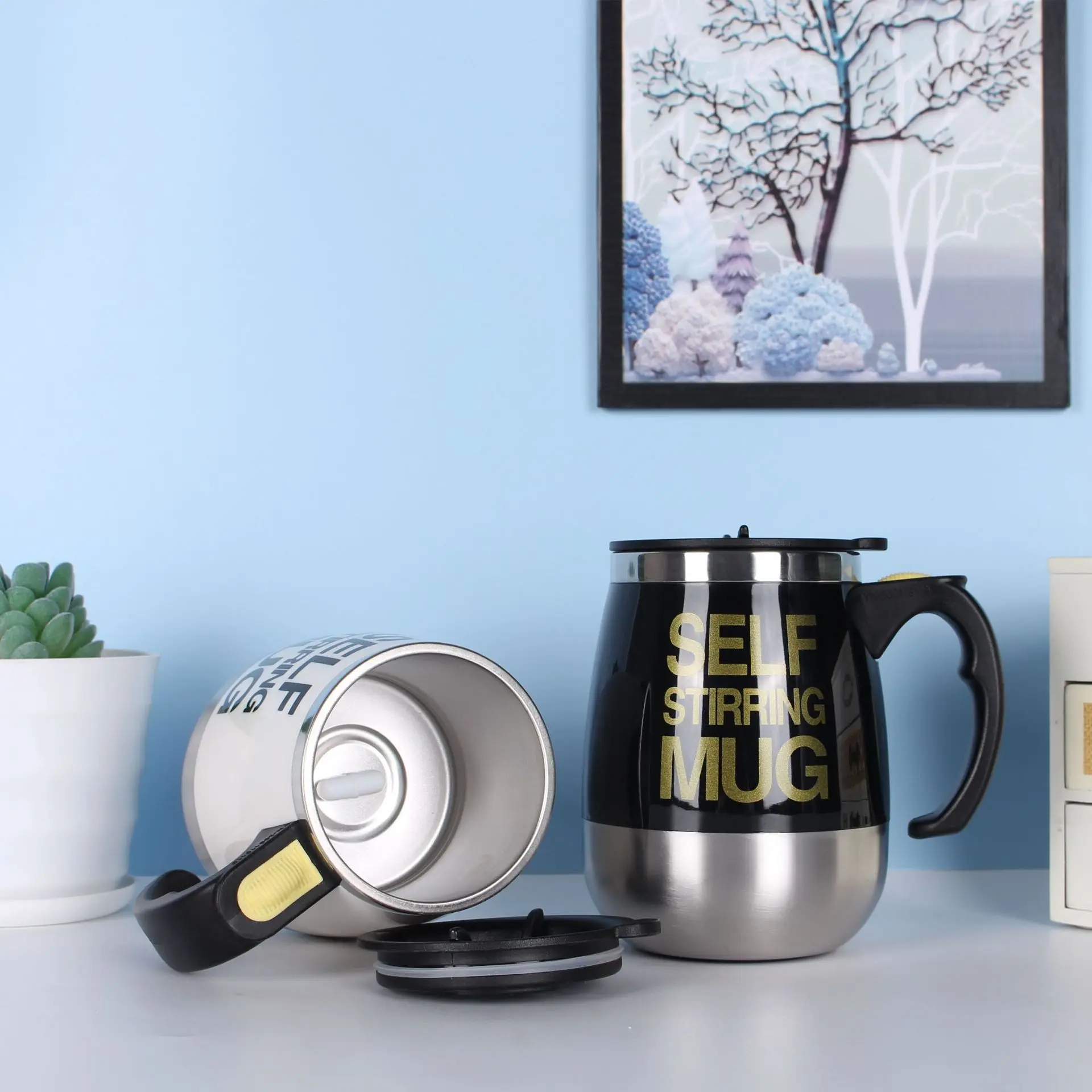 Self Stirring Mug Auto Mixing Coffee Cup Magnetic Stir Cup Magnetic Stirring Cup