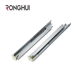 3 Fold Undermount Hidden Full Extension Soft Close Telescopic Damping Drawer Slide Rails
