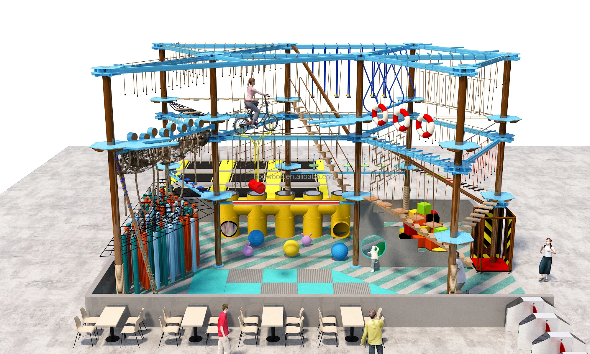 Warrior  Challenge Courses  Kids Model for Indoor Playground Amusement Park Entertainment