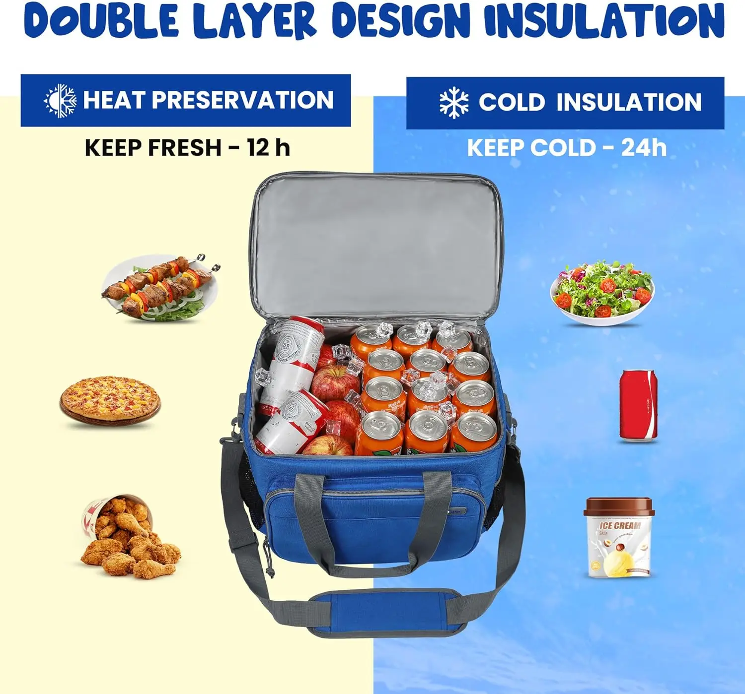 foldable large ultrasonic nonwoven ice breastmilk backpack water bottle 6l kids mini thermal picnic lunch insulated cooler bag