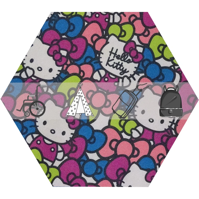 Ткань Оксфорд, холст, полиэстер, ткань для сумки, уличный водонепроницаемый текстиль Hello Kitty, ткань Оксфорд