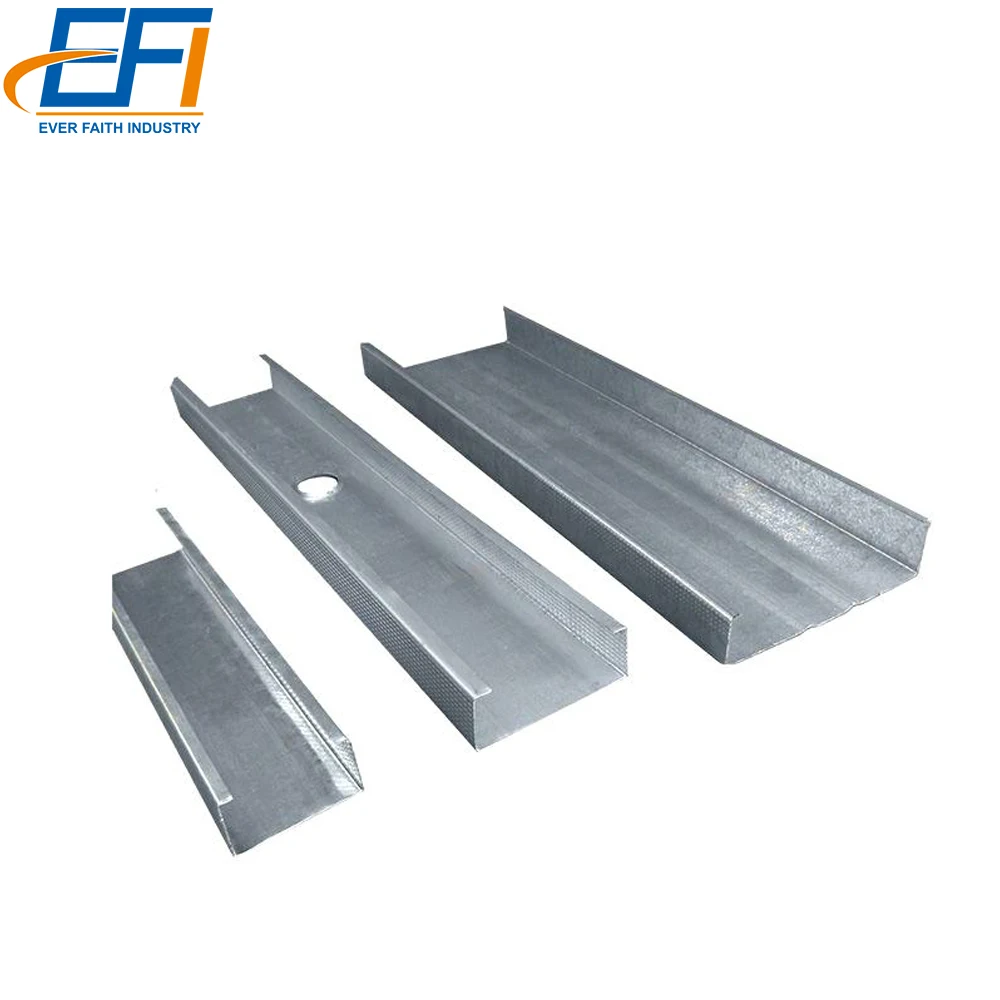 Cold Formed Galvanized metal studs sizes metal stud and track metal furring channel sizes