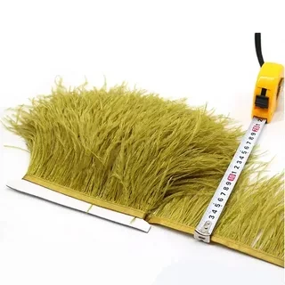 8-10 Cm Ostrich Feather Fringe In White Feathers Ostrich Feather Fringe Costume Applique Ribbon Trimming Clothing Trim