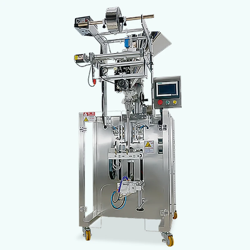 Upper Automatic Two Head Shape Bag Small Scale Granular Powder Sachet Custard Powder Round Corner Coffee Pack Fill Machine