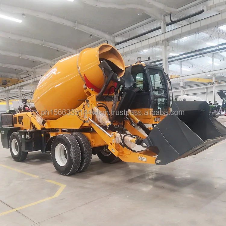 4x4 Cement Concrete Mixer 4.0 Cubic Meter Mobile Self Loading Concrete Mixer Machine