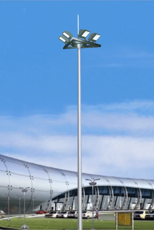 15m 20m 25m 30m 35m 40m high mast light pole for football field with flood light or cast light