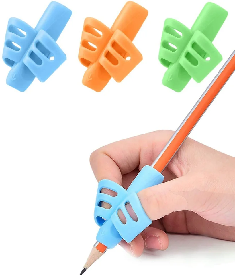 Hot sale 3pcs Children Writing Pencil Pen Grips Holder StudentsPractice Silicone Pen Aid Posture Correction Device for Kids
