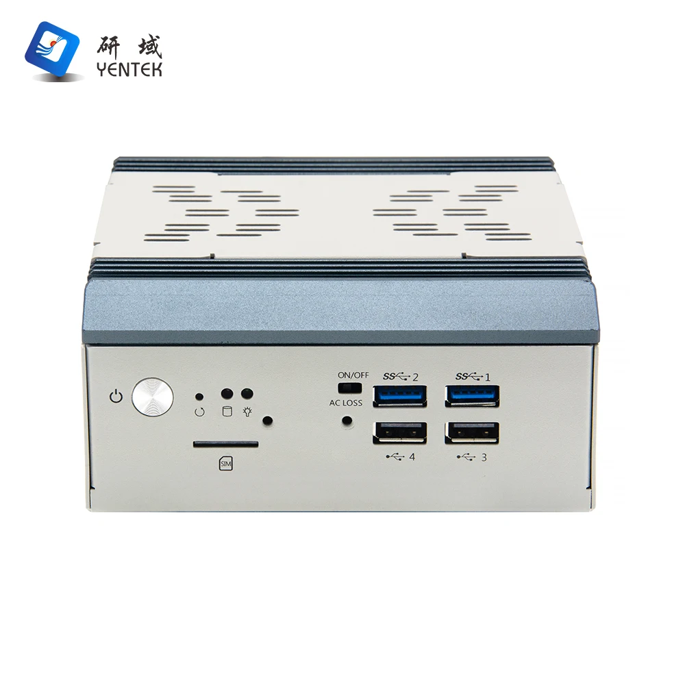 Fanless desktop computer intel J4125 J6412 DDR4 M.2 HD dual display dual LAN dual COM linux win10 industrial mini pc