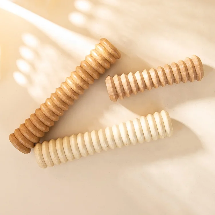 Gloway Natural Wooden Foot Massager Acupressure Reflexology Massage Roller Foot Massage Stick For Relaxation And Stress Relief