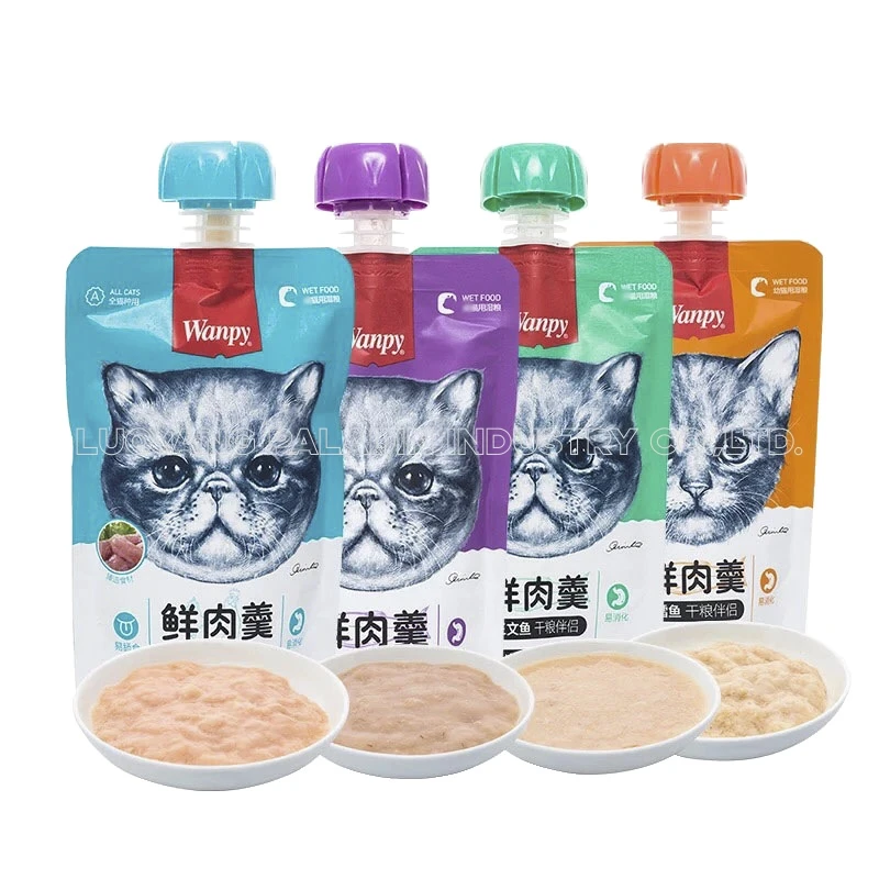 Top-selling Wanpy 90g Fresh Nutritional Pet Cat Wet Food Various Flavor Cat Dog Liquid Snacks Wet Cats Treats