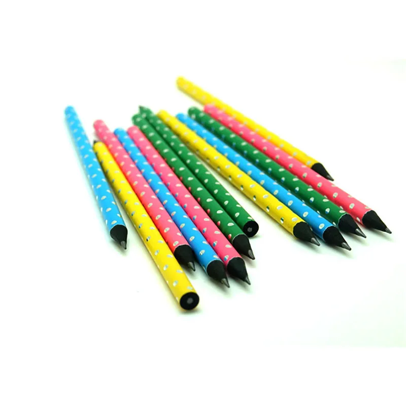 Pencil Factory Custom School Supplies Stationery 7' 7.5' Black Wood HB Pencil With Rubber