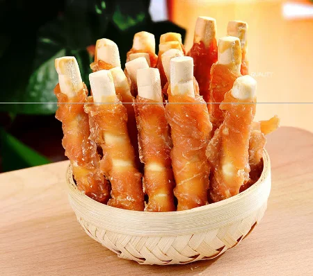 OEM ODM Pet Food Rawhide stick chicken 12.5CM Dog Food snacks Dry Dog Treats