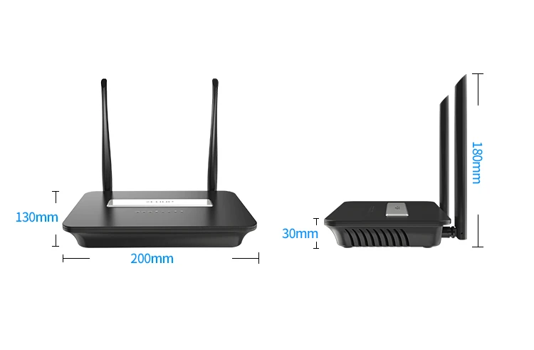 EDUP High Speed  300Mbps ZTE 2.4GHz MT7628NN Black 4G router