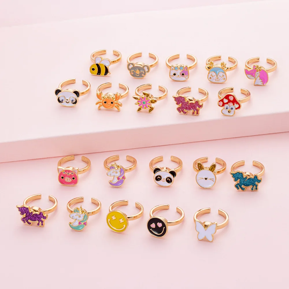 Hot Selling Fun Decompression Butterfly Fish Cat Children Ring High Speed Gold Flower Turtle Rotating Ring For Kids