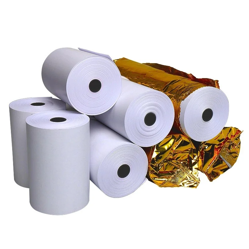 Customized Size Thermal Paper Rolls White 80x80 heat transfer Cash Register thermal paper for epos pos terminal