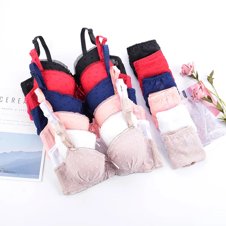 Wholesale Plus Size Women Bra Set Soft Comfortable Bra Panty Set Size 36