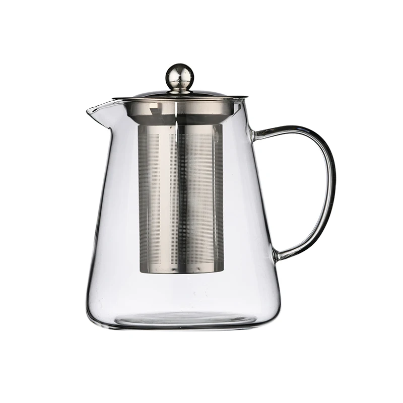 chinese transparent high borosilicate maker gold flower tea infuser service loose leaf convenient heated glass and teapot