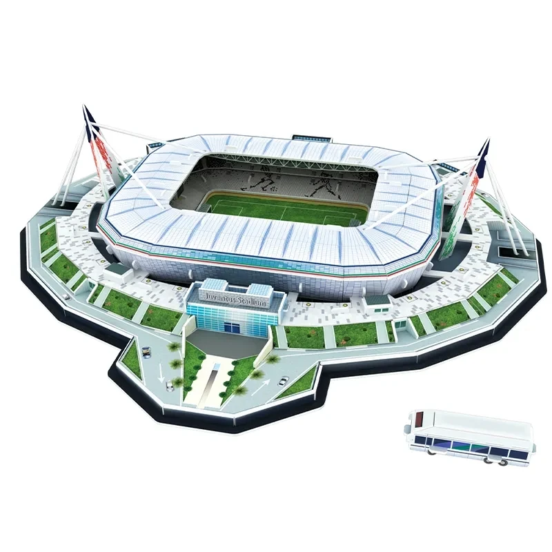2024 World Famous Architecture Football Stadium 3D Paper Puzzle Home Decor DIY Assemble Paper Model Toy For Children And Adults