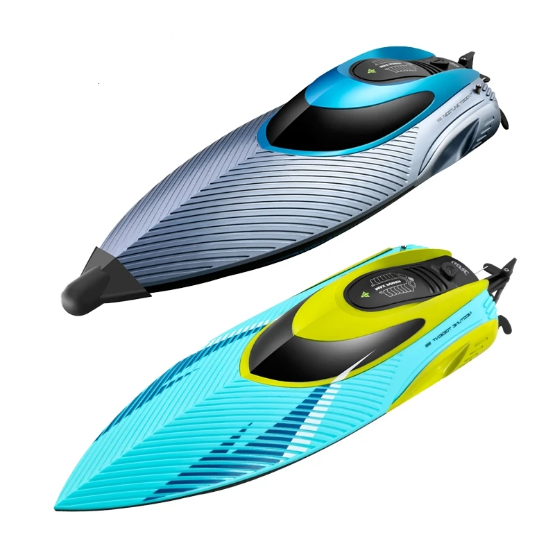 RC Boat 45km/h Highspeed 4 Channels Remote Control Racing Boats Model Toys 2.4GHz RC Speedboat Waterproof with LED Lights