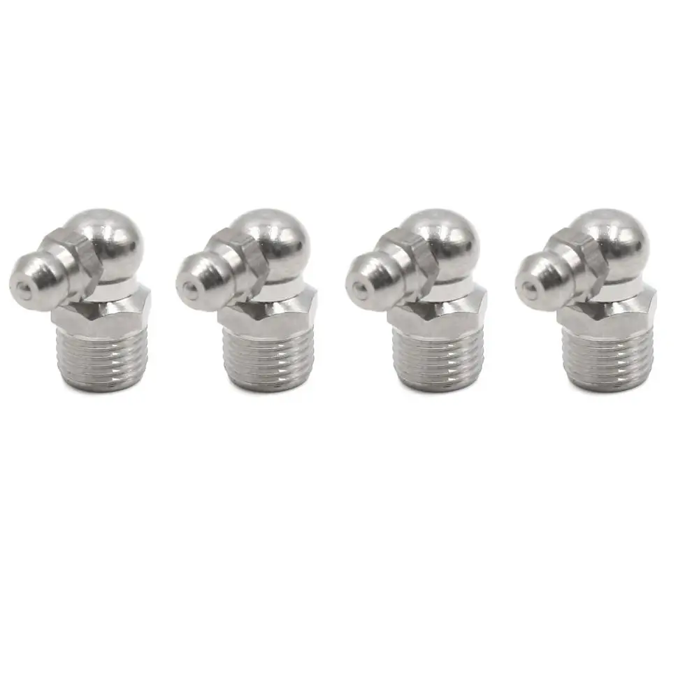 304 stainless steel M6 M8 M10 M12 M14 M16 M18 M20 Male Thread Steel Straight Oil Grease Nipples Fittings for Grease Gun Nozzles