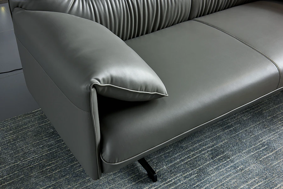 Italian Design Luxury Genuine Leather Sofa 1 2 3 Seater Office Sofa Set Furniture Couch Living Room Modern Office Sofa