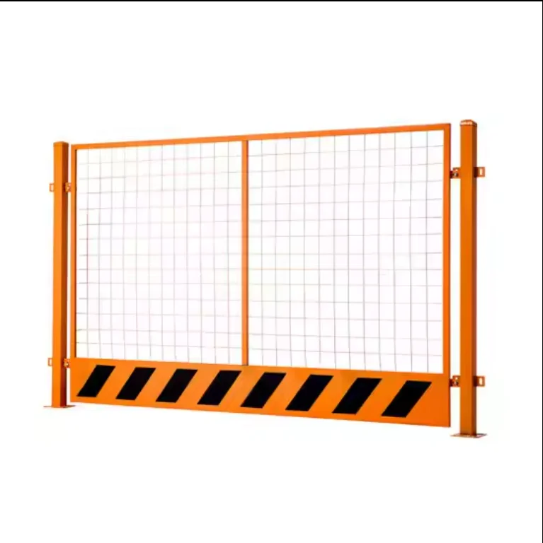 High Warning protective accident prevention foundation pit fence of buildings under construction Foundation pit guardrail