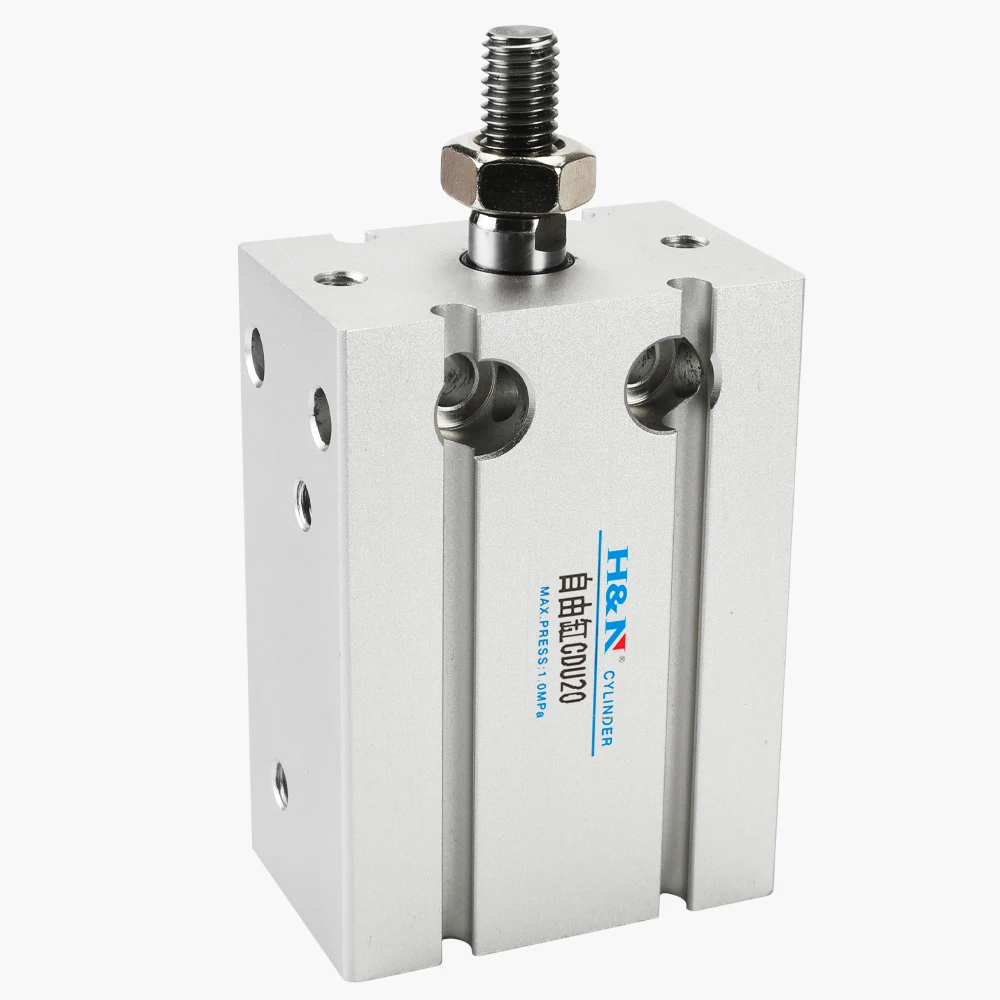 Small pneumatic micro free installation cylinder MD/CU/CDU 6/10/16/20/25 compact cylinder double acting free mount cylinder