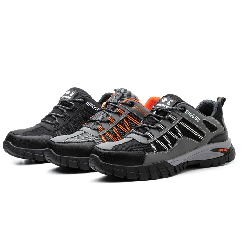 Dinggu Brand fashion safety shoes casual industrial protection steel toe nonslip safety shoes for men construction work shoes