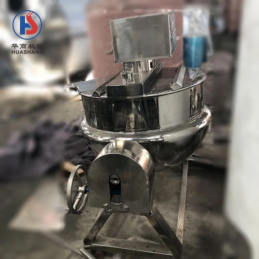 Hot Sales 500 liter electric steam  gas heating sandwich pot mini steam jacketed kettle