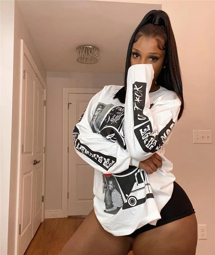 2020 Women Winter Fashion Hoodies Printed Long Sleeve T Shirt Womens Sexy Hoodies Wholesale Sweatshirts