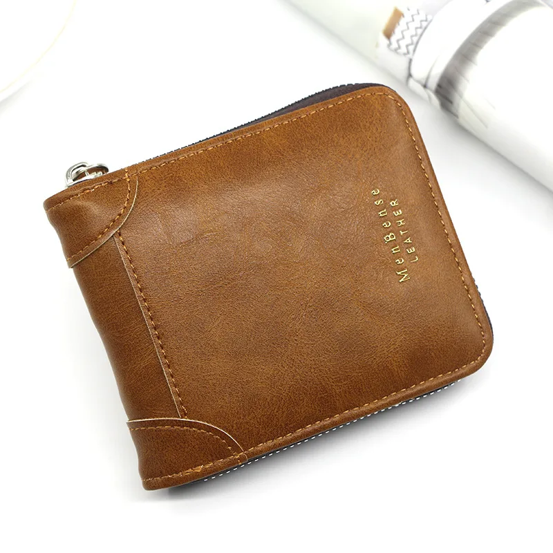 Mens Short Wallet PU Leather Male Casual Purse ID Cards Holder Clutch Coin Purse Money Pocket Bags