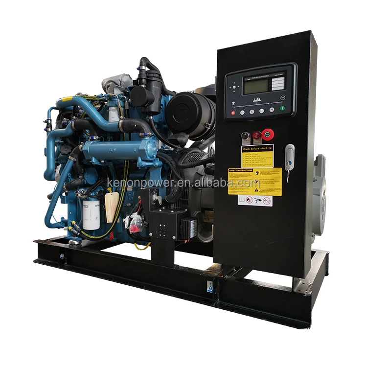 Sea wated cooling 50Hz/60Hz three phase 64kw 65kw marine diesel generator 80kva with Perkins 4.4TWGM