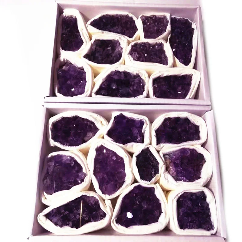 Natural Amethyst cluster amethyst mineral specimen Amethyst hole piece decoration