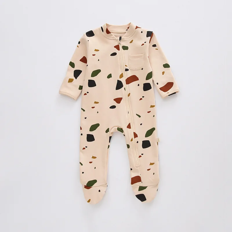 Kids Cotton Bamboo Footed Pajamas Baby Clothes