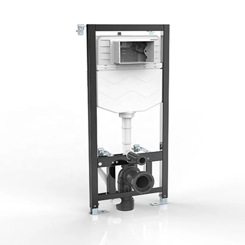 Hidden In Wall Dual Flush Front Push Button 4.5/3L Concealed Cistern Water Tank Toilet, Toilet Cistern Tank