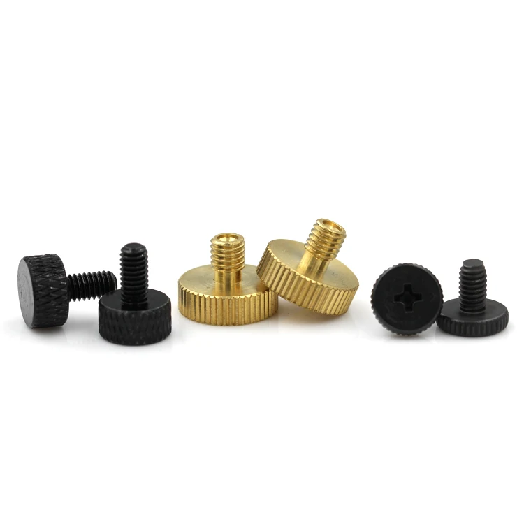
Hardware Customized M6 M8 M10 Anodized Color Aluminum Knurled Thumb Machine Screw 