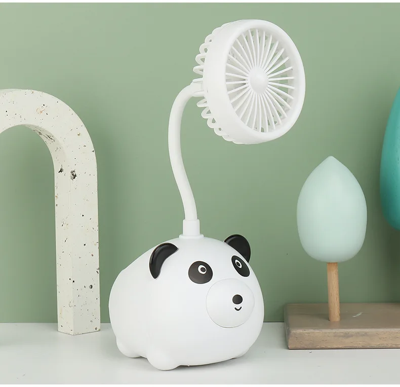 Cute Cartoon Mini Desk Fan USB powered desktop fan Pen Holder