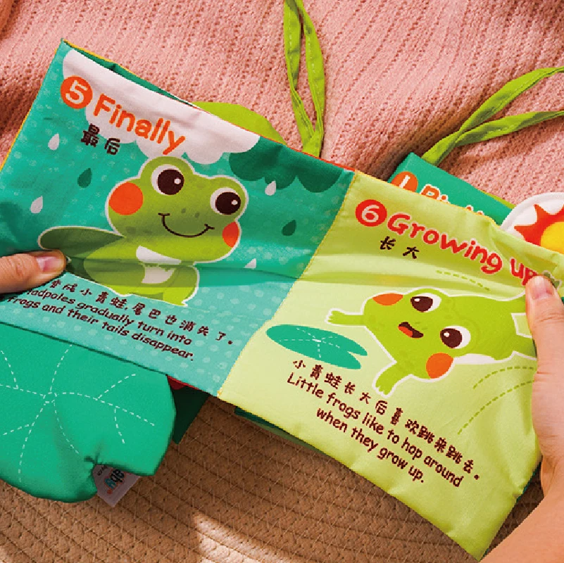 SEEJOYOU Science picture book educational early education cloth book 0-1 year baby Toy baby 3D Cartoon Animals cloth book