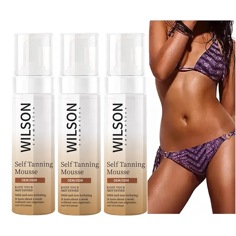 factory 100% natural organic best oem odm remover self tanning mousse supplier foam lotion self tanner water for girl face