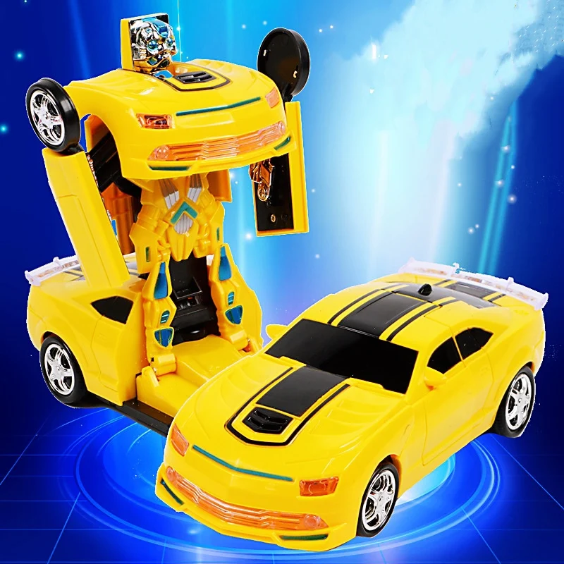 Игрушечный робот-трансформер универсальный автомобиль-трансформер с музыкой и подсветкой детская