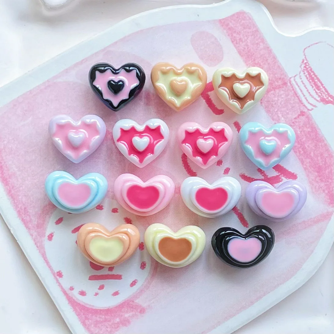 Mini Black Pink Pencil Capsule Skull Bow Tie Pill Candy Kitty Cat Resin Accessories Bow Jewelry Nail Art Decoration Charms