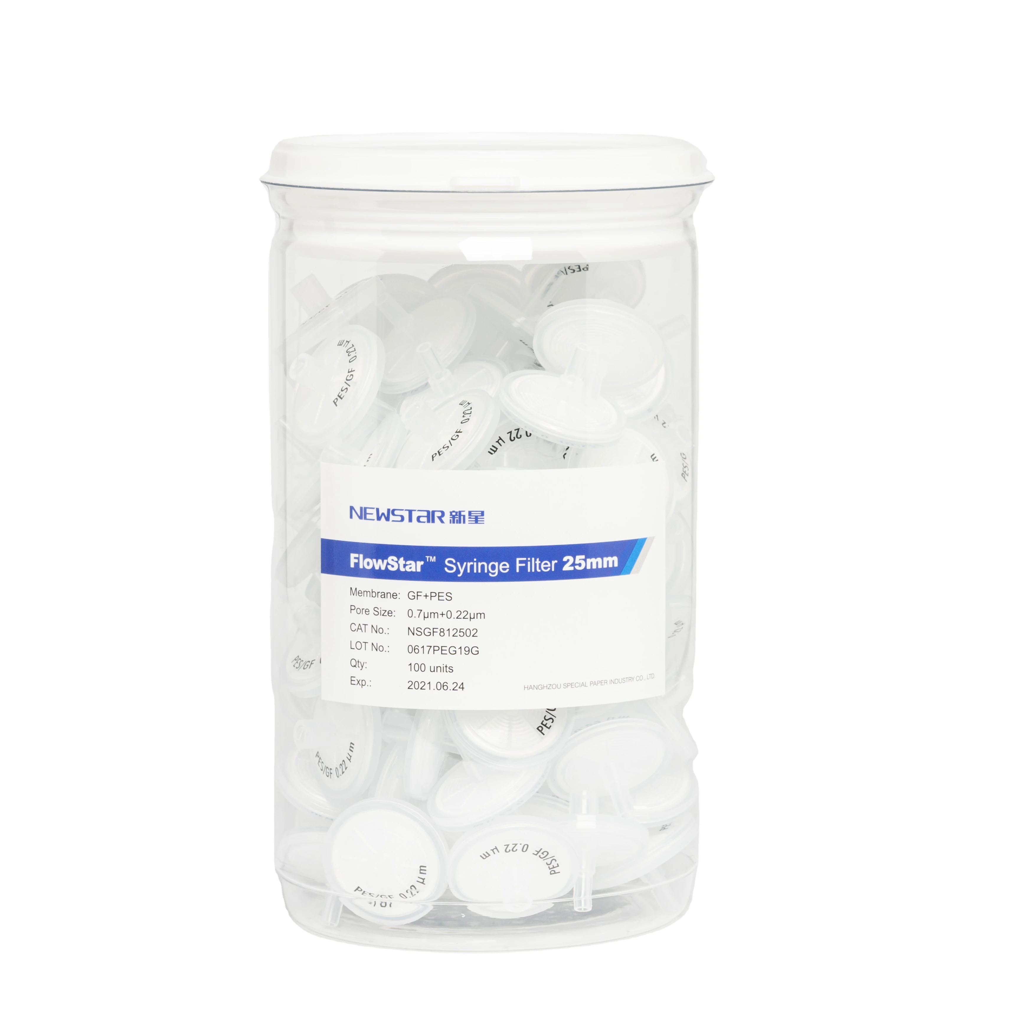 Cheap Sterile Syringe Filter Glass fiber pre-filter+PES Membrane Filter Medical Grade PP Housing