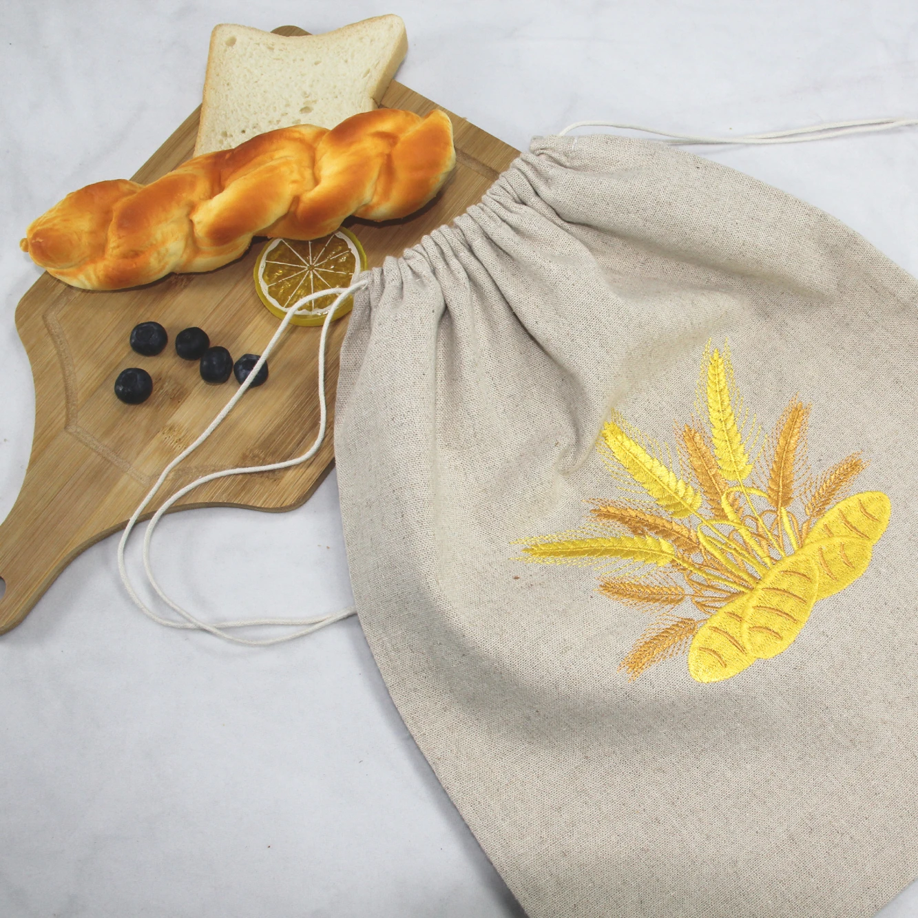 natural pouch custom jute garment drawstring 100% embroidery  dust burlap gift cotton   muslin linen pouch bag