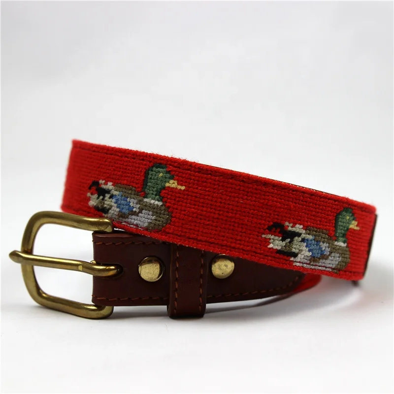 Design Needlepoint Luxury Dog Kids Belt
