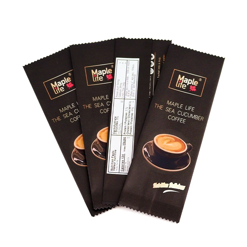 Pouch Sachet With Resealable Zipper For Coffee Tea Powder Sample Packet / Craft Paper Bio Degradable Plastic Bag