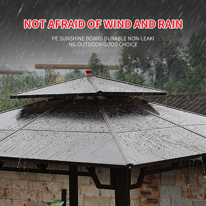 Outdoor Pavilion Shade Tent Villa Courtyard Garden Four-Poster Pavilion Outdoor Leisure Farm Roof Terrace Gazebo