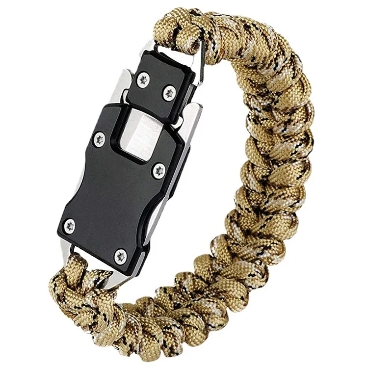 KongBo Outdoor Survival Bracelet with Parachute Fashion Gadgets Para Cord for Camping & Hiking