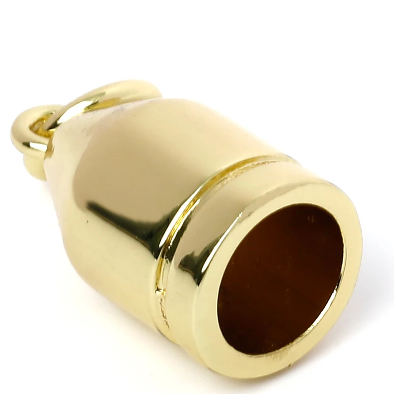 Rocket Shape Hanging Buckle Cord Fancy Gold Bag Hardware Metal Cap Tassel Crimped End Cap For Purse